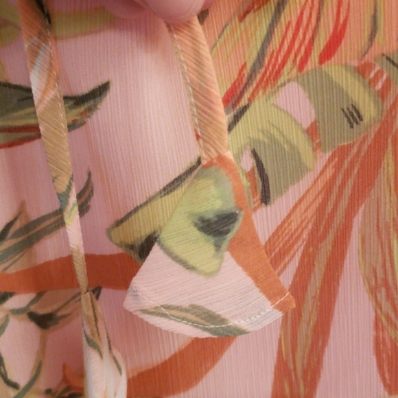J. Jill Pink Tropical Floral Bell Sleeve Tunic - Picture 4 of 15